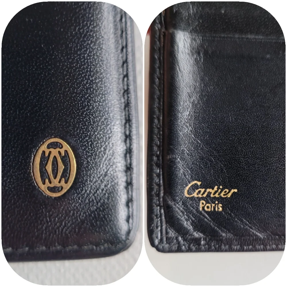 Cartier Pasha Black Leather Bifold Wallet